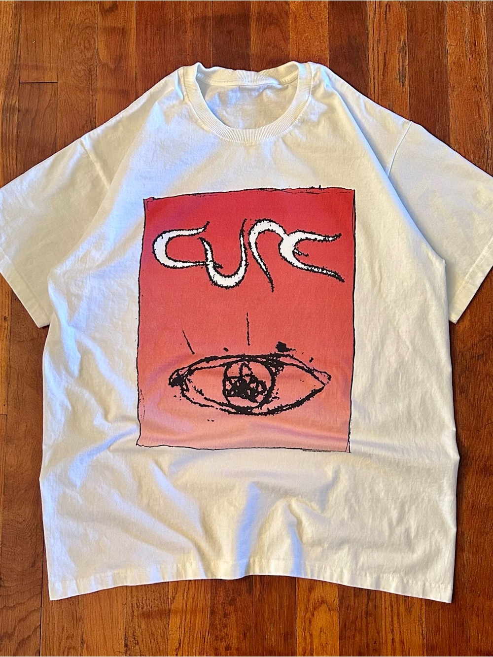 Vintage The Cure Wish Tour ‘92 Band Music Double Sided White Graphic T-shirt L